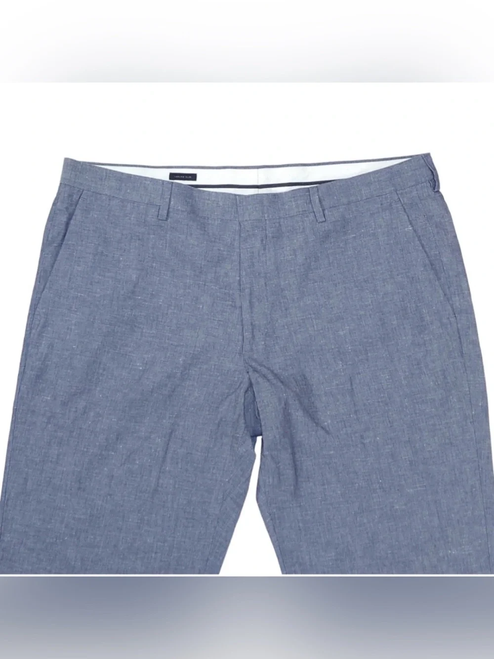 J Crew New Ludlow Slim-fit Linen Blend Suit Pants in Deep Water Blue Size 36x34